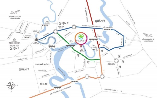 VỊ TRÍ KIM CƯƠNG -  ECO VILLAGE SAIGON RIVER 